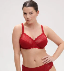 Caresse Full Cup Control Bra - Tango Red