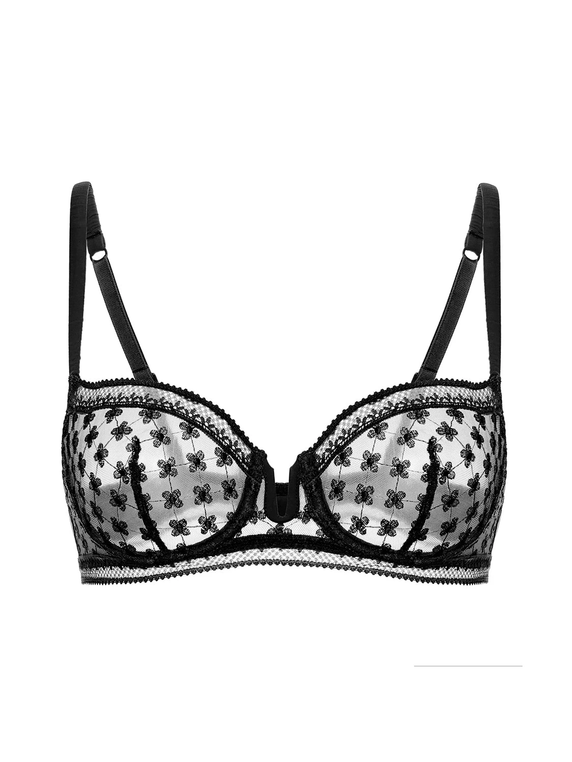 Hortense Half Cup Bra - Black 4 Hortense Half Cup Bra - Black - Image 2