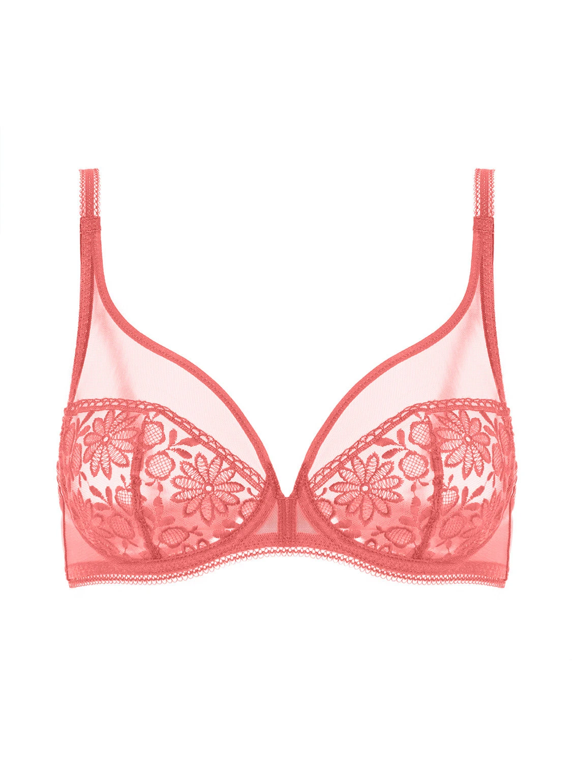 Amazone Full Cup Plunge Bra - Texas Pink 4 Amazone Full Cup Plunge Bra - Texas Pink - Image 2