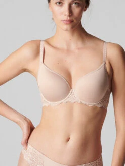 Caresse 3D Plunge Contour Bra - Peau Rose