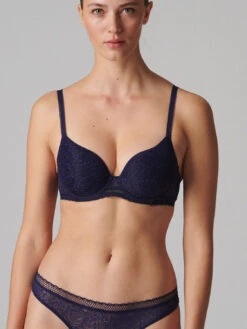 Comete 3D Plunge Contour Bra - Midnight