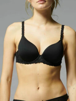 Andora 3D Plunge Contour Bra - Black