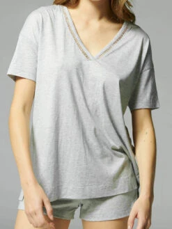 Brume Short Sleeve Night Top - Mineral Grey -SIMONE PERELE Sales 1 19S901 841 3 88daa89c 49a2 42e8 9ea6 9c9518447894