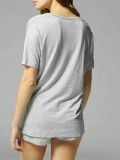 Brume Short Sleeve Night Top - Mineral Grey -SIMONE PERELE Sales 1 19S901 841 4 4a6ffead 0829 4808 b555 70e36a2e38dc