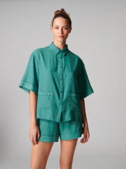 Caprice Short Sleeve Night Shirt - Boreal Green -SIMONE PERELE Sales 1 1A7957 651 2 904755ba 9b16 422e b966 a836c4e36e0b
