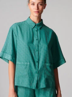 Caprice Short Sleeve Night Shirt - Boreal Green