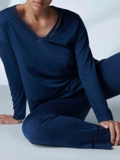 Brume Long Sleeve Night Top - Astral Blue -SIMONE PERELE Sales 2 19S903 594 1 e32e0135 d682 42ef 9b8f 07ae1060eead