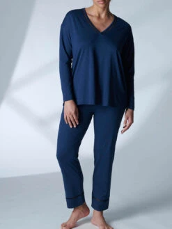 Brume Long Sleeve Night Top - Astral Blue -SIMONE PERELE Sales 2 19S903 594 2 8d305ad1 9db3 4b41 aa5e 5920040a55d3
