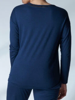 Brume Long Sleeve Night Top - Astral Blue -SIMONE PERELE Sales 2 19S903 594 5 80d014e9 9a74 4931 a293 757fce282bc9